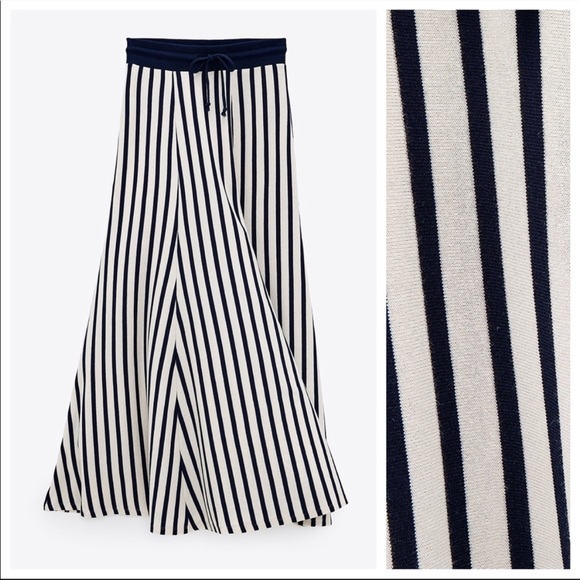 Zara Ribbed Striped Skirt - Picture 2 of 2